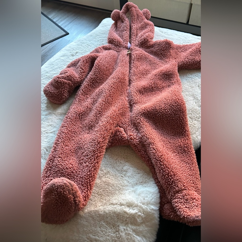 Cozy Pink Fleece Kids One Piece